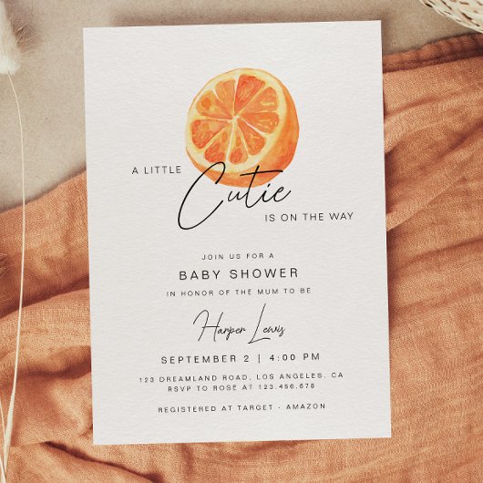 Un petit Baby shower Cutie Oranges Invitation