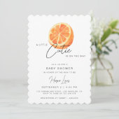 Un petit Baby shower Cutie Oranges Invitation (Debout devant)