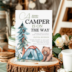 Un Petit Baby shower De Camper Forest Invitation