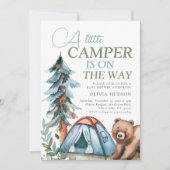 Un Petit Baby shower De Camper Forest Invitation (Devant)