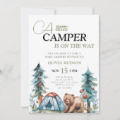 Un Petit Baby shower De Camper Forest Invitation (Devant)