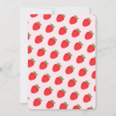 Un petit Baby shower de fraise sucrée Invitation (Dos)