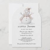 Un petit Baby shower de neige Invitation de Noël (Devant)