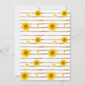 Un petit Baby shower de tournesol Invitation (Dos)