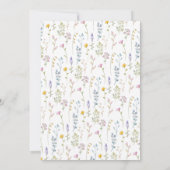 Un petit Baby shower Fleur sauvage Invitation (Dos)