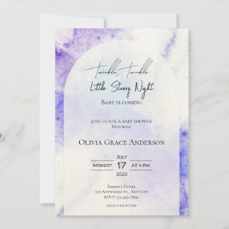 Un Petit Baby shower Nocturne Starry Invitation