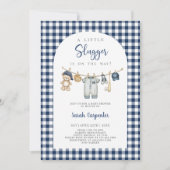 Un Petit Baby shower Slugger Invitation Garçon (Devant)