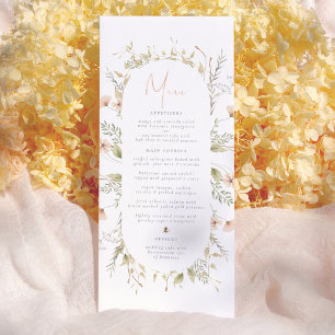 Un Petit Boho Bee Girl Fleur sauvage Menu Baby sho