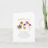 Un Petit Boo Cute Halloween Carte de remerciements (Devant)
