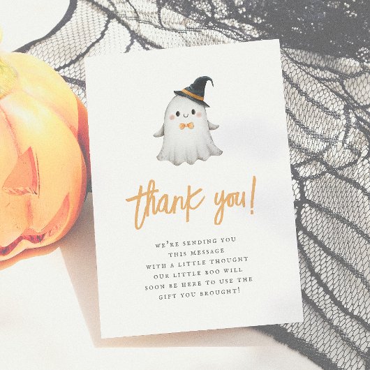 Un Petit Boo Cute Halloween Carte de remerciements