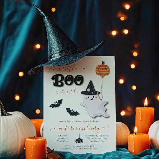 Un petit Boo Halloween Baby shower Invitation