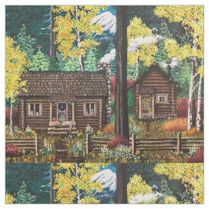 Un petit Cabine dans le tissu des bois