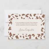 Un petit Carte de remerciements de garçon Baby sho (Dos)