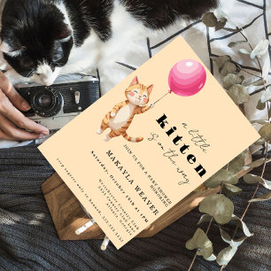 un petit chaton Kitty Baby shower Invitation