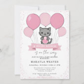 un petit chaton Kitty Baby shower Invitation (Devant)
