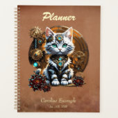 Un petit chaton mignon dans un style steampunk. (Devant)