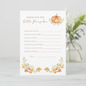 Un Petit Chute Citrouille | Voeux Pour Carte Bébé (Debout devant)