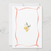 Un petit citron doux Baby shower Invitation (Dos)