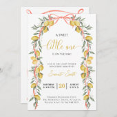 Un petit citron doux Baby shower Invitation (Devant / Derrière)