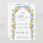 Un petit citron doux Baby shower Invitation (Devant / Derrière)