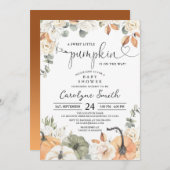 Un petit Citrouille automne invitation Baby show (Devant / Derrière)