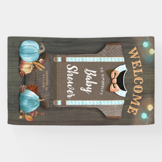 Un Petit Citrouille | BABY SHOWER | Bannière bébé  (Horizontal)