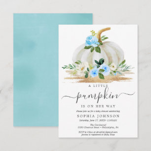 Un petit Citrouille Baby shower Invitation Card