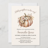 Un Petit Citrouille Baby Shower Invitations (Devant)