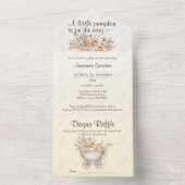 Un Petit Citrouille Boho Baby shower Invitation (À l'intérieur)