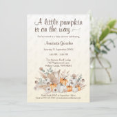 Un Petit Citrouille Boho Baby shower Invitation (Debout devant)
