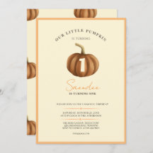 Un Petit Citrouille Fait Une Invitation