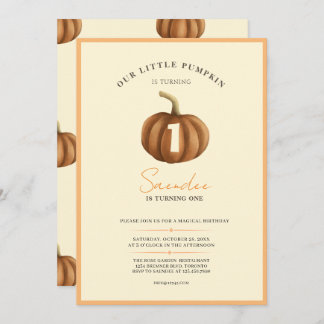 Un Petit Citrouille Fait Une Invitation