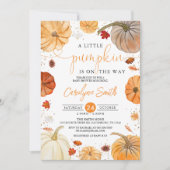 Un Petit Citrouille Invitation Baby shower Automne (Devant)