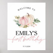 Un Petit Citrouille Tourne Une Affiche de bienvenu (Devant)