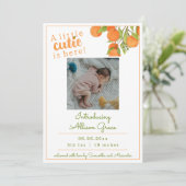 Un Petit Cutie Est Ici Faire-part de naissance (Debout devant)