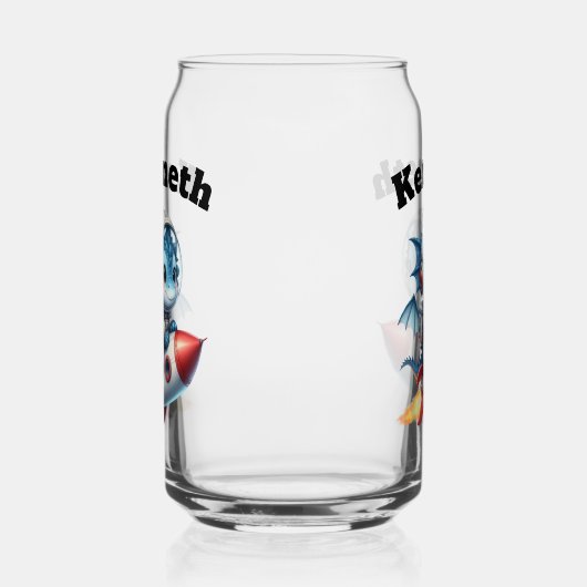 Un petit dragon vole une fusée dans l'espace ! (Droite)