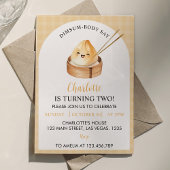 Un Petit Dumpling Première Invitation de fête d'an