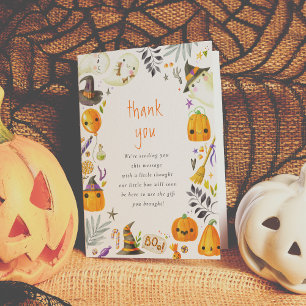 Un petit fantôme de Boo et un Merci d'Halloween Ci