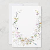 Un petit Fleur sauvage 1er anniversaire Invitation (Dos)