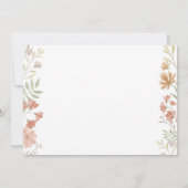 Un petit Fleur sauvage 1er anniversaire Invitation (Dos)