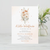 Un Petit Fleur sauvage Boho Baby shower Invitation (Debout devant)