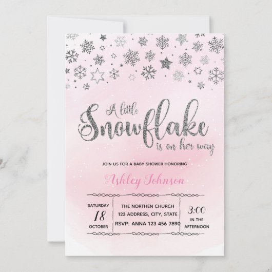 Un petit flocon de neige est à son invitation de (Devant)