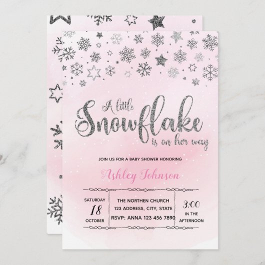 Un petit flocon de neige est à son invitation de (Devant / Derrière)
