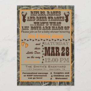 Un Petit Garçon Chasse Camo Baby Shower Invitation