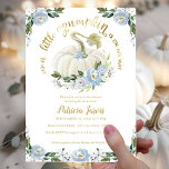 Un Petit Garçon Citrouille Invitation Baby shower<br><div class="desc">Jolie aquarelle fleurie garçon, fausse calligraphie feuille, invitation baby shower garçon. Facile à personnaliser avec vos détails. Contactez-moi par conversation si vous avez des questions sur l'oeuvre ou avez besoin d'une personnalisation. VEUILLEZ NOTER : Pour obtenir de l'aide sur les commandes, l'expédition, l'information sur les produits, etc., contactez directement le...</div>