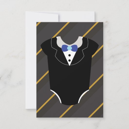 Un petit homme tuxedo baby shower invitation carte (Devant)