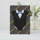 Un petit homme tuxedo baby shower invitation carte (Debout devant)