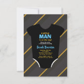Un petit homme tuxedo baby shower invitation carte (Dos)