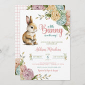 Un Petit Lapin Baby shower Pâques Invitation (Devant / Derrière)