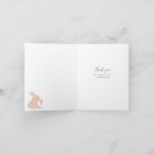 Un petit lapin est en route Cartes de Remerciement (Intérieur)